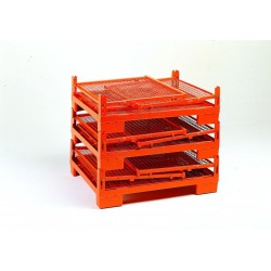 Caisse-palette grillagée pliable, capacité de 1000 kg